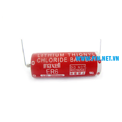 Pin Maxell ER6 Lithium 3.6v Size AA 2000mAh Made In Japan